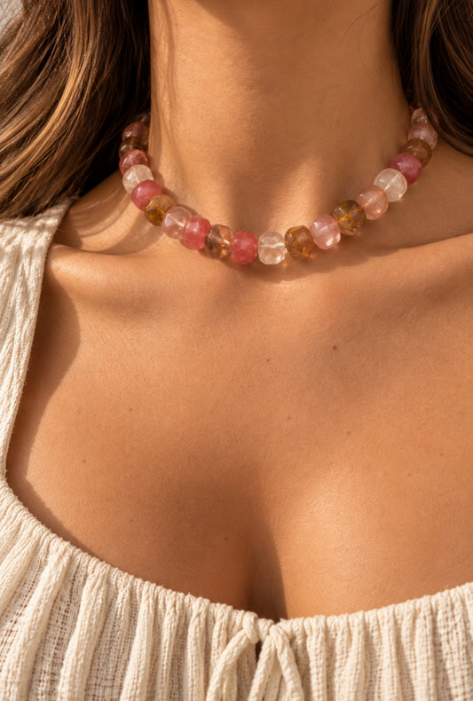 Cherry Quartz Choker